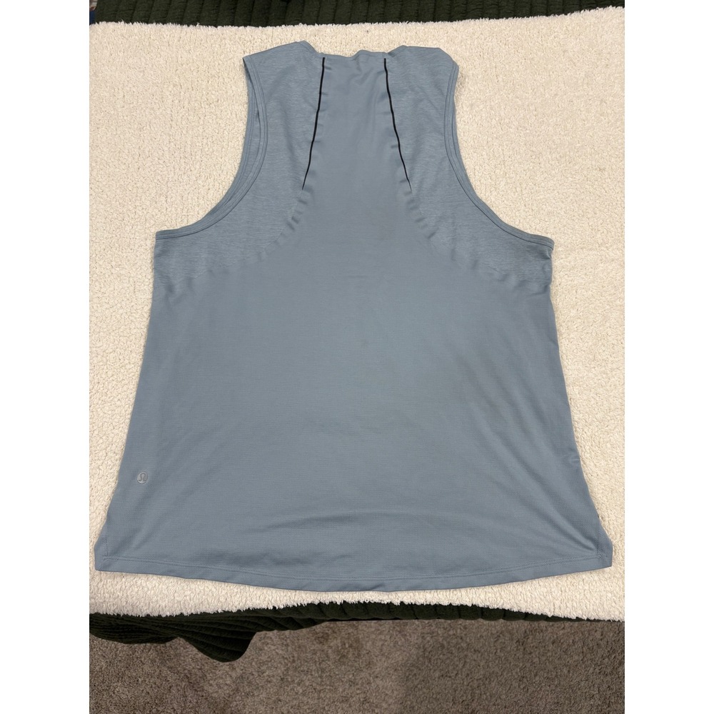 Lululemon Men's Fast and Free Tank Heathered Chambray Blue Size Small/Med